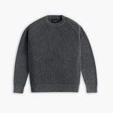 Ribbed Crewneck Sweater | Charcoal — front view